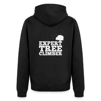 Expert grimpeur d’arbres Nature Forêts Feuilles - Veste à capuche bio Premium Unisexe - noir - Dos - Nico (187cm)
