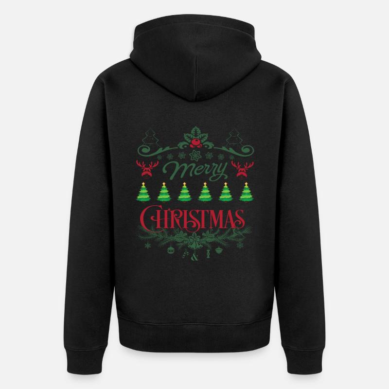 Joyeux Noël - Veste à capuche bio Premium Unisexe - noir
