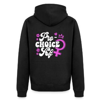 Féministe Pro-Choice Af - Veste à capuche bio Premium Unisexe - noir - Dos - Nico (187cm)