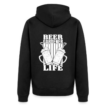 Hobby jardinier jardin bière de jardin - Veste à capuche bio Premium Unisexe - noir - Dos - Nico (187cm)