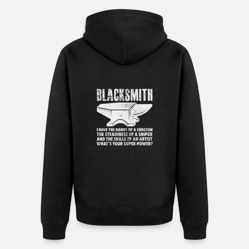 Forgeron - Veste à capuche bio Premium Unisexe - noir