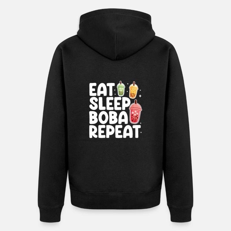 Bubble Tea - Unisex Premium Bio Zip Hoodie - Schwarz