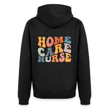 Groovy Soins à domicile Infirmière à domicile Malade - Veste à capuche bio Premium Unisexe - noir - Dos - Nico (187cm)