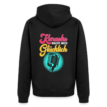 Karaoke Singen Für Lustige Karaoke Sängerin Karaok - Unisex Premium Bio Zip Hoodie - Schwarz - Hinten - Nico (187cm)