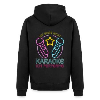 Karaoke Singen Für Lustige Karaoke Sängerin Karaok - Unisex Premium Bio Zip Hoodie - Schwarz - Hinten - Nico (187cm)