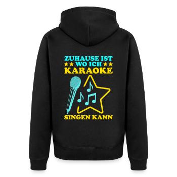Karaoke Singen Für Lustige Karaoke Sängerin Karaok - Unisex Premium Bio Zip Hoodie - Schwarz - Hinten - Nico (187cm)