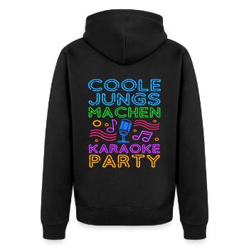 Karaoke Singen Für Lustige Karaoke Sängerin Karaok - Unisex Premium Bio Zip Hoodie - Schwarz - Hinten - Nico (187cm)