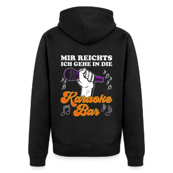 Karaoke Singen Für Lustige Karaoke Sängerin Karaok - Unisex Premium Bio Zip Hoodie - Schwarz - Hinten - Nico (187cm)