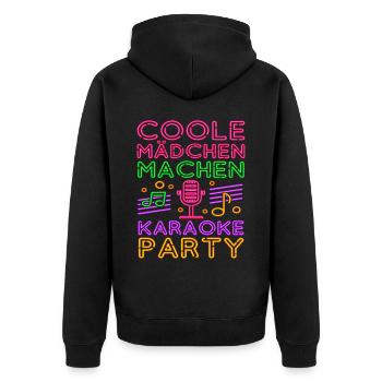 Karaoke Singen Für Lustige Karaoke Sängerin Karaok - Unisex Premium Bio Zip Hoodie - Schwarz - Hinten - Nico (187cm)