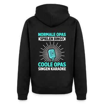 Karaoke Singen Für Lustige Karaoke Sängerin Karaok - Unisex Premium Bio Zip Hoodie - Schwarz - Hinten - Nico (187cm)