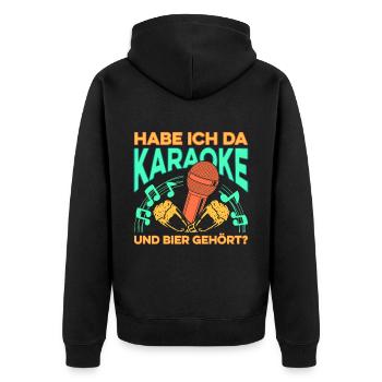 Karaoke Singen Für Lustige Karaoke Sängerin Karaok - Unisex Premium Bio Zip Hoodie - Schwarz - Hinten - Nico (187cm)