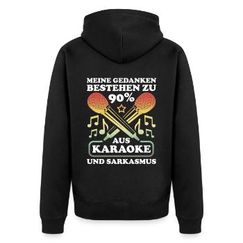 Karaoke Singen Für Lustige Karaoke Sängerin Karaok - Unisex Premium Bio Zip Hoodie - Schwarz - Hinten - Nico (187cm)