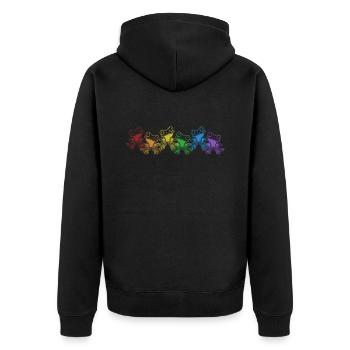 LGBT Arc-en-ciel Costa Rica Pet Red Eyed Tree Frog - Veste à capuche bio Premium Unisexe - noir - Dos - Nico (187cm)