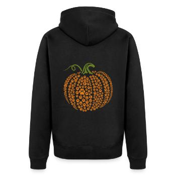 Halloween Paw Pumpkin: cadeau pour les amoureux des chiens - Veste à capuche bio Premium Unisexe - noir - Dos - Nico (187cm)