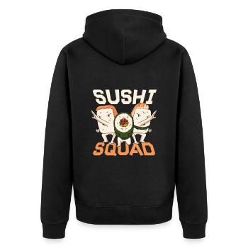 Japanisches Essen, Das Ich Liebe Sushi-liebhaber - Unisex Premium Bio Zip Hoodie - Schwarz - Hinten - Nico (187cm)