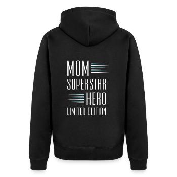 Maman Maman en édition limitée disant maman - Veste à capuche bio Premium Unisexe - noir - Dos - Nico (187cm)