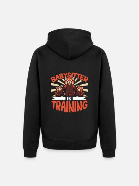 Babysitter in training - Babysitter - Unisex Premium Organic Zip Hoodie - black
