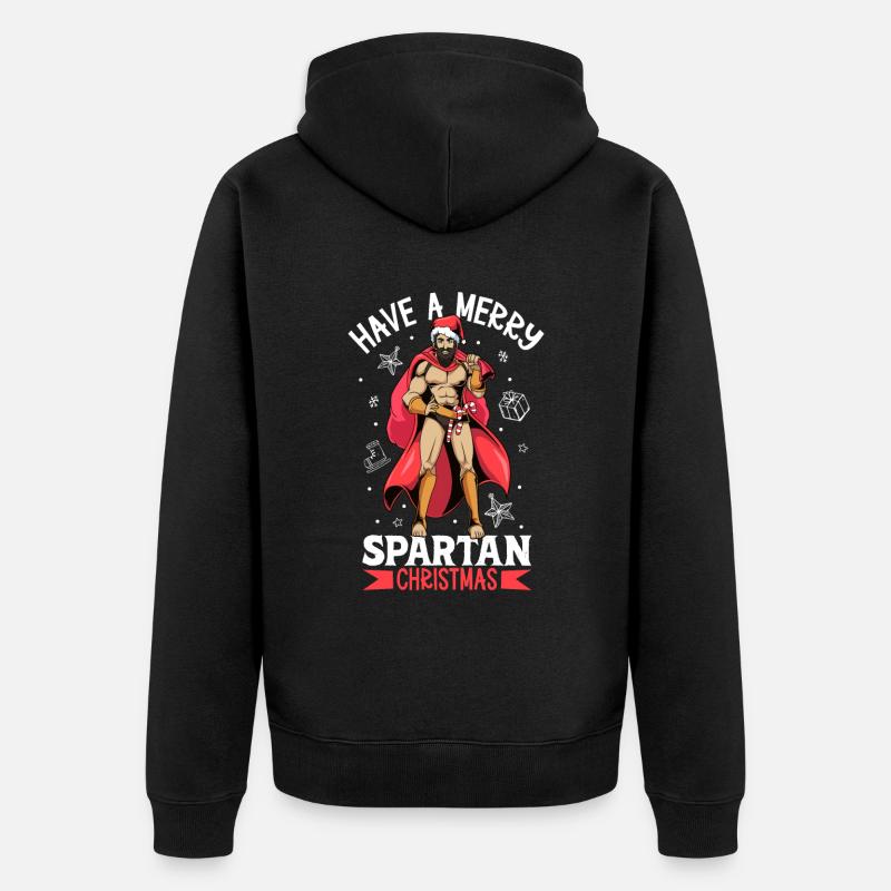 Noël de Sparte - Veste à capuche bio Premium Unisexe - noir