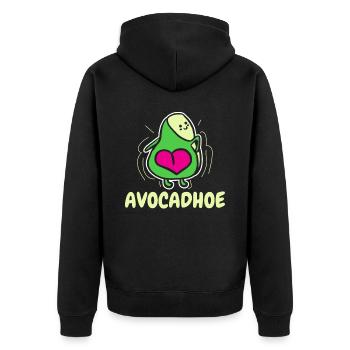 Sweet Avocado Pun Fruit Guac Jokes Guacamole Lover - Unisex Premium Organic Zip Hoodie - black - Back - Nico (187cm)