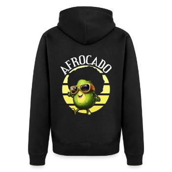 Sweet Avocado Pun Fruit Guac Jokes Guacamole Lover - Unisex Premium Organic Zip Hoodie - black - Back - Nico (187cm)