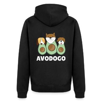 Sweet Avocado Pun Fruit Guac Jokes Guacamole Lover - Unisex Premium Organic Zip Hoodie - black - Back - Nico (187cm)