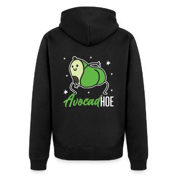 Sweet Avocado Pun Fruit Guac Jokes Guacamole Lover - Unisex Premium Organic Zip Hoodie - black - Back - Nico (187cm)