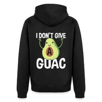 Sweet Avocado Pun Fruit Guac Jokes Guacamole Lover - Unisex Premium Organic Zip Hoodie - black - Back - Nico (187cm)