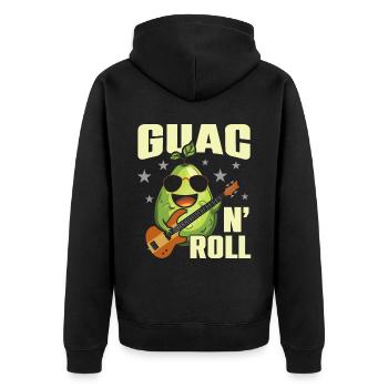 Sweet Avocado Pun Fruit Guac Jokes Guacamole Lover - Unisex Premium Organic Zip Hoodie - black - Back - Nico (187cm)