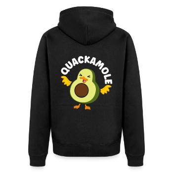 Sweet Avocado Pun Fruit Guac Jokes Guacamole Lover - Unisex Premium Organic Zip Hoodie - black - Back - Nico (187cm)