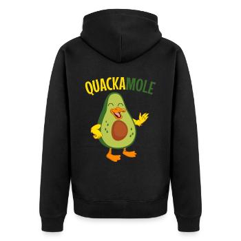 Sweet Avocado Pun Fruit Guac Jokes Guacamole Lover - Unisex Premium Organic Zip Hoodie - black - Back - Nico (187cm)
