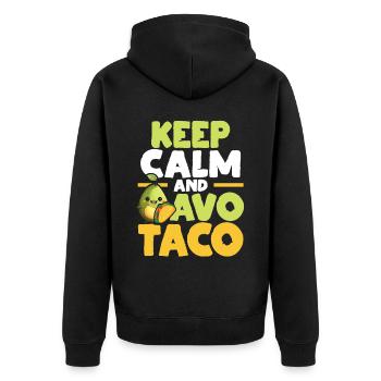 Avocado Taco Mexique Guacamole Lover Cinco De Mayo - Veste à capuche bio Premium Unisexe - noir - Dos - Nico (187cm)