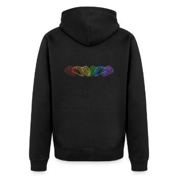 Tacos LGBT Arc-en-ciel Assaisonnement Coquille dure Al Pastor - Veste à capuche bio Premium Unisexe - noir - Dos - Nico (187cm)
