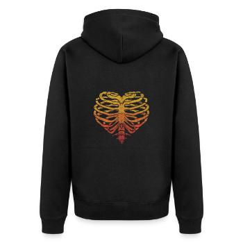 Retro Radiology Nurse X-Ray Technician Radiologist - Unisex Premium Organic Zip Hoodie - black - Back - Nico (187cm)