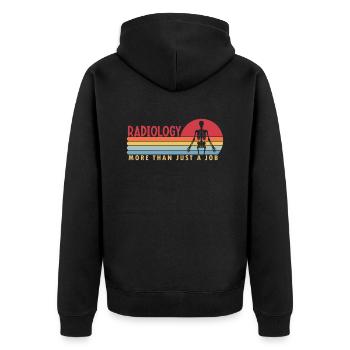 Radiology more than a Job X-Ray Technician - Unisex Premium Organic Zip Hoodie - black - Back - Nico (187cm)