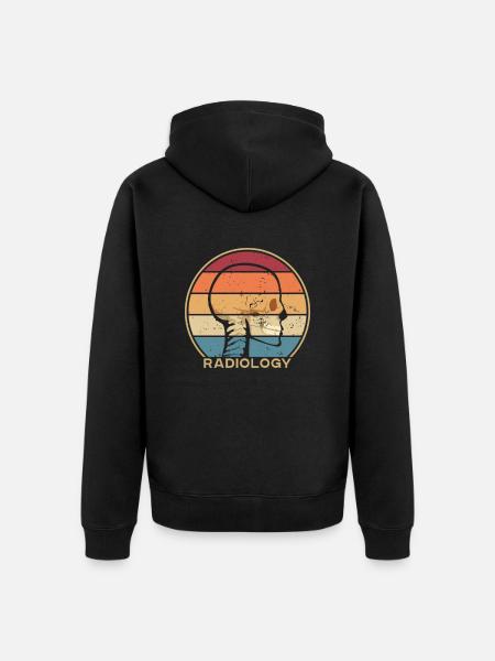Retro-Röntgenassistent Radiologie-Krankenschwester Technologe - Unisex Premium Bio Zip Hoodie - Schwarz