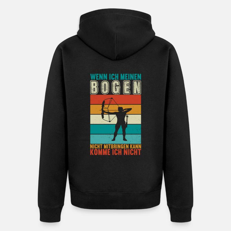 Bogenschießen Bogenschütze - Unisex Premium Bio Zip Hoodie - Schwarz