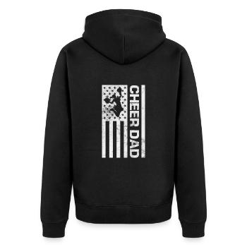 Cheerleader Cheerleading Sport Gymnastics Gift - Unisex Premium Organic Zip Hoodie - black - Back - Nico (187cm)