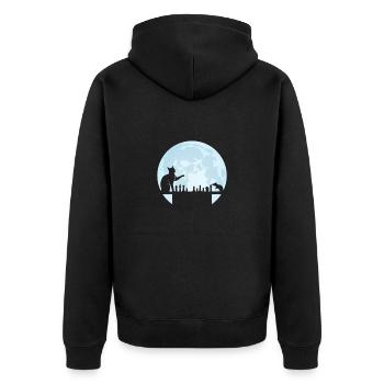 Chess Chess Board Checkmate Chess Player - Unisex Premium Organic Zip Hoodie - black - Back - Nico (187cm)