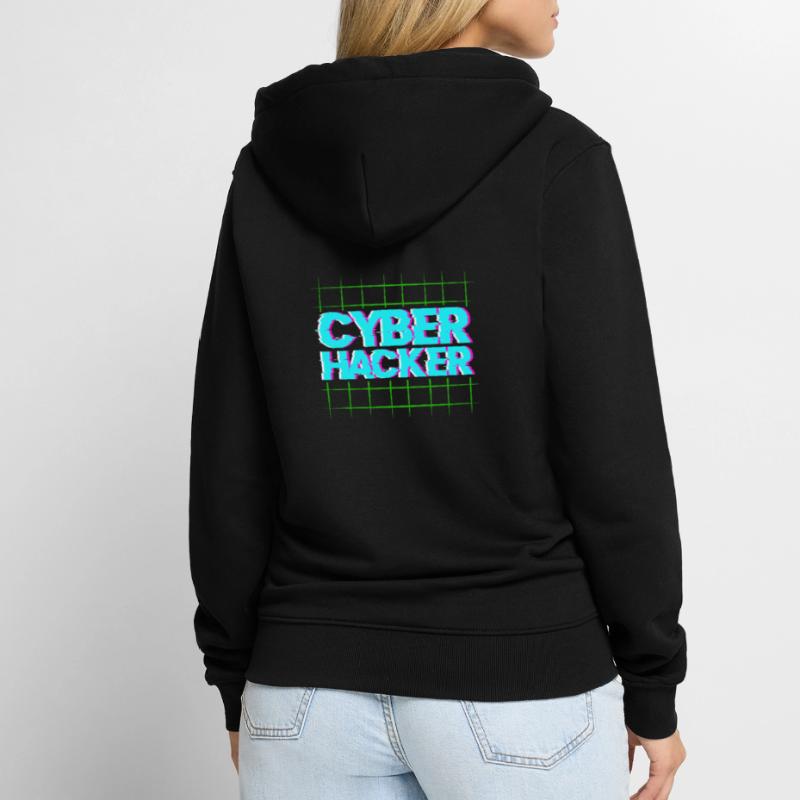 Hacker Coder Computer Hacking Gift Unisex Premium Organic Zip Hoodie