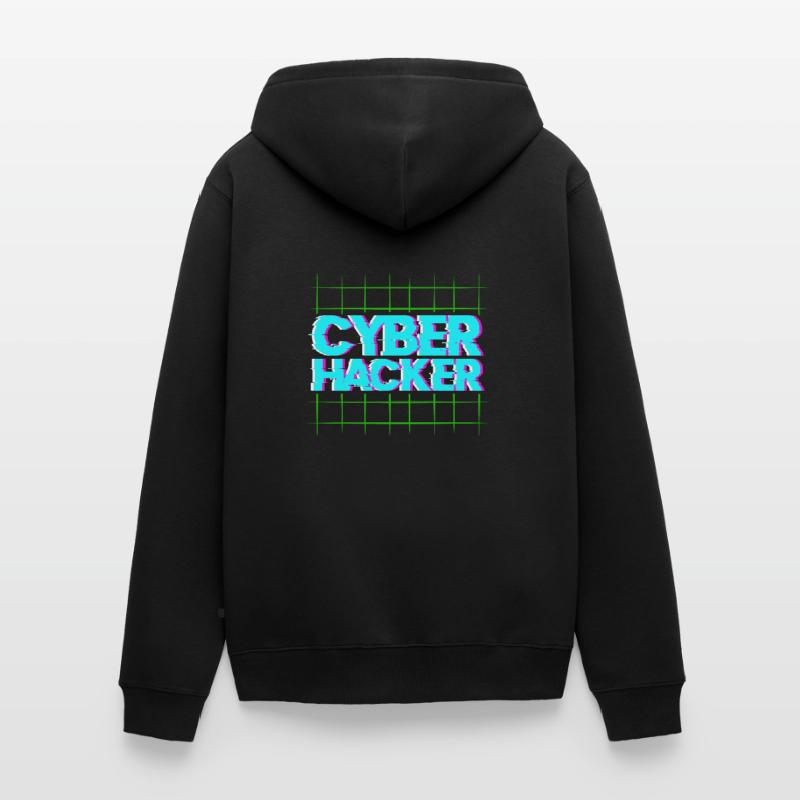 Hacker Coder Computer Hacking Gift Unisex Premium Organic Zip Hoodie