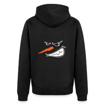 Böser Schneemann Aggressiv Weihnachten Winter Cool - Unisex Premium Bio Zip Hoodie - Schwarz - Hinten - Nico (187cm)