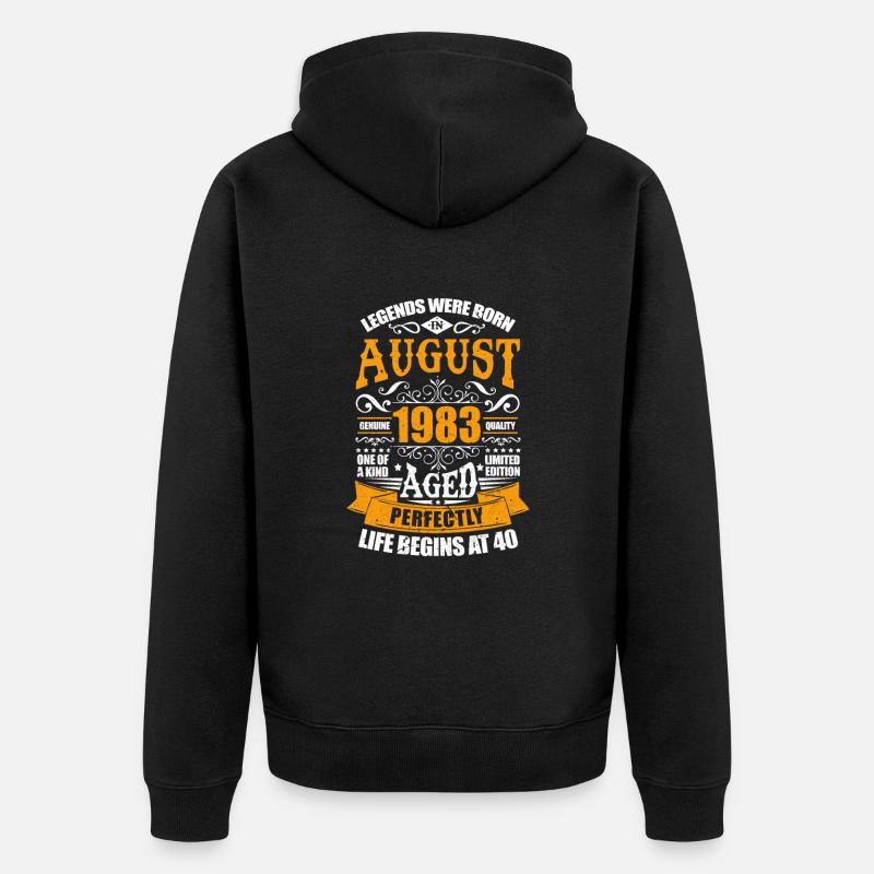 40e anniversaire - Veste à capuche bio Premium Unisexe - noir