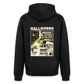 Costume de momie d’Halloween - Veste à capuche bio Premium Unisexe - noir - Dos - Nico (187cm)