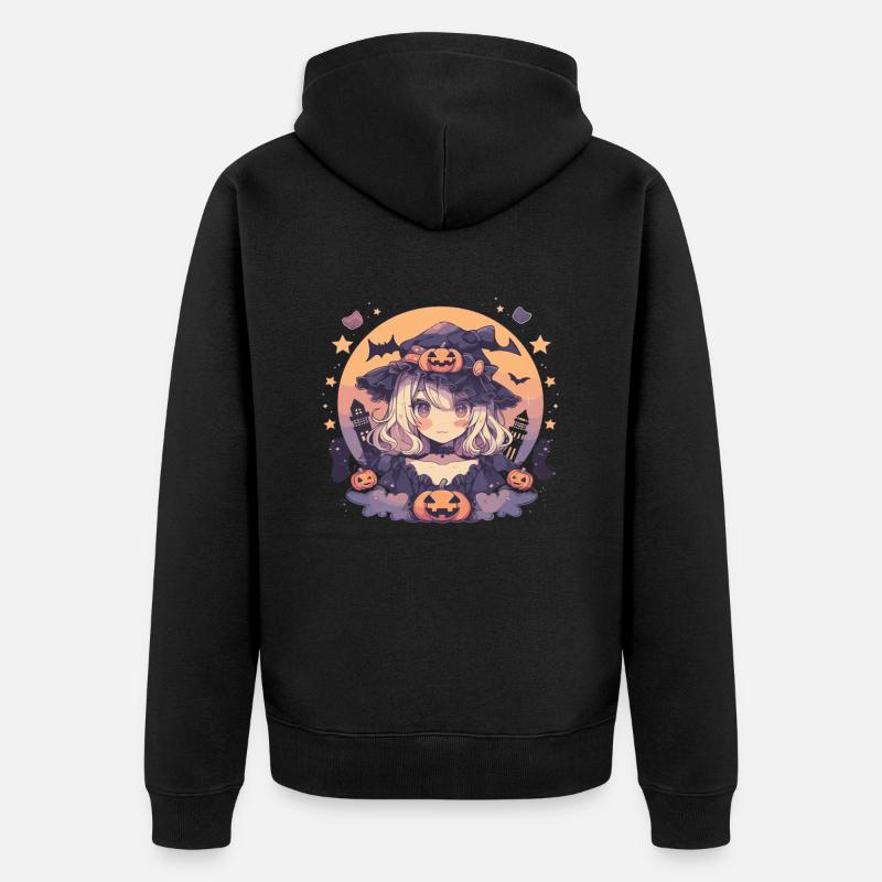 Hexe Helloween Hexen Outfit Hexen - Unisex Premium Bio Zip Hoodie - Schwarz