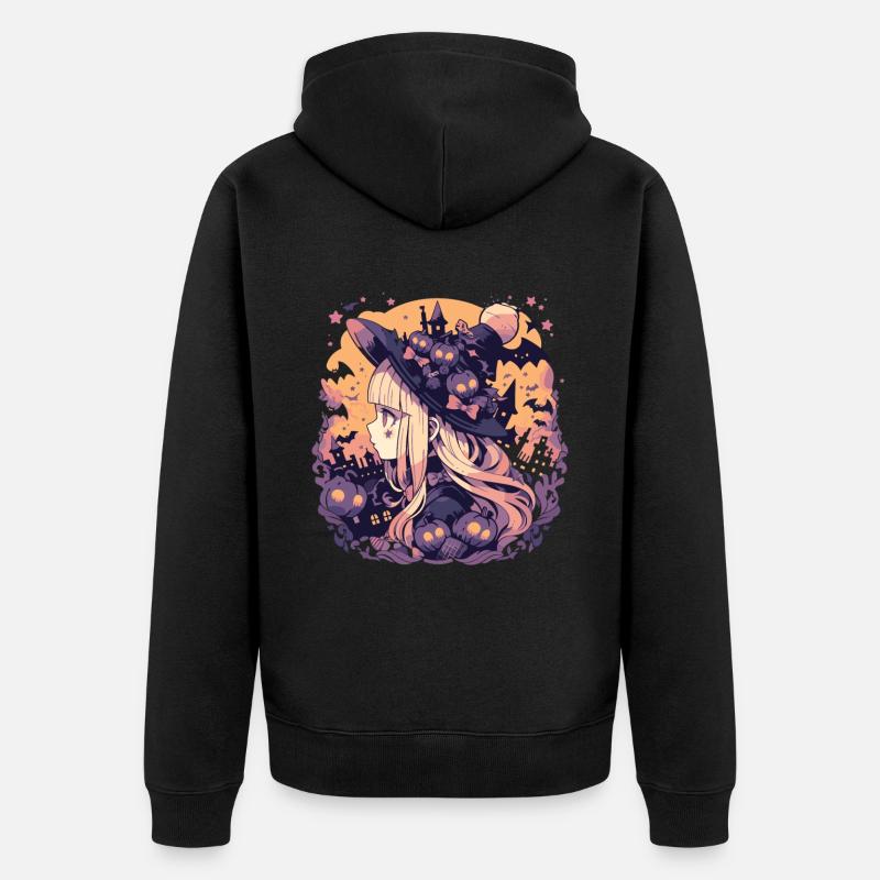 Hexe Helloween Hexen Outfit Hexen - Unisex Premium Bio Zip Hoodie - Schwarz