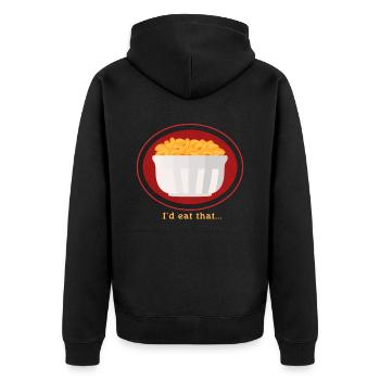 Macaroni with Cheese Mac and Cheese Gift - Unisex Premium Organic Zip Hoodie - black - Back - Nico (187cm)