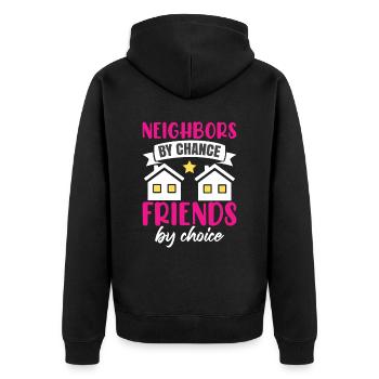 Village de quartier Neighbor Woman - Veste à capuche bio Premium Unisexe - noir - Dos - Nico (187cm)