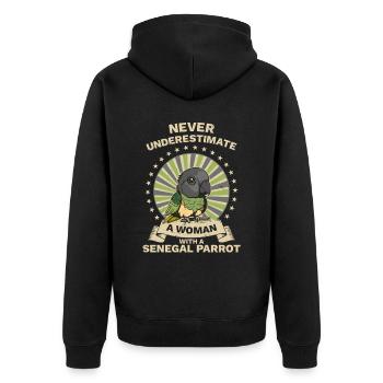 Senegal Parrot Moorhead Parrot Parrot Retro Mom - Unisex Premium Organic Zip Hoodie - black - Back - Nico (187cm)