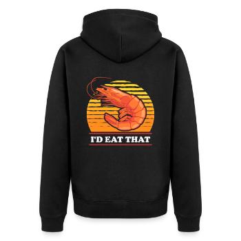 Crab Shrimp Crab Crab Lover Gift - Unisex Premium Organic Zip Hoodie - black - Back - Nico (187cm)