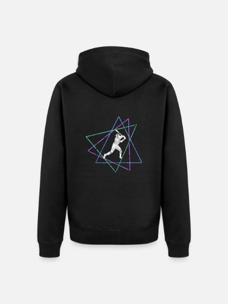 Baseball - Unisex Premium Bio Zip Hoodie - Schwarz
